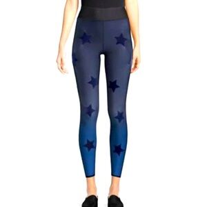 Ultracor Velvet Star Ombré Leggings in Gradient Blue, size small